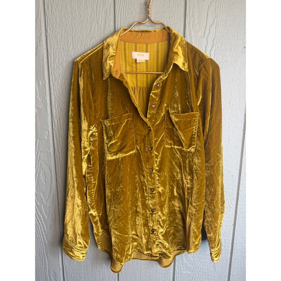 Anthropologie Maeve Karina Velvet Blouse, Size 6 - Picture 2 of 7